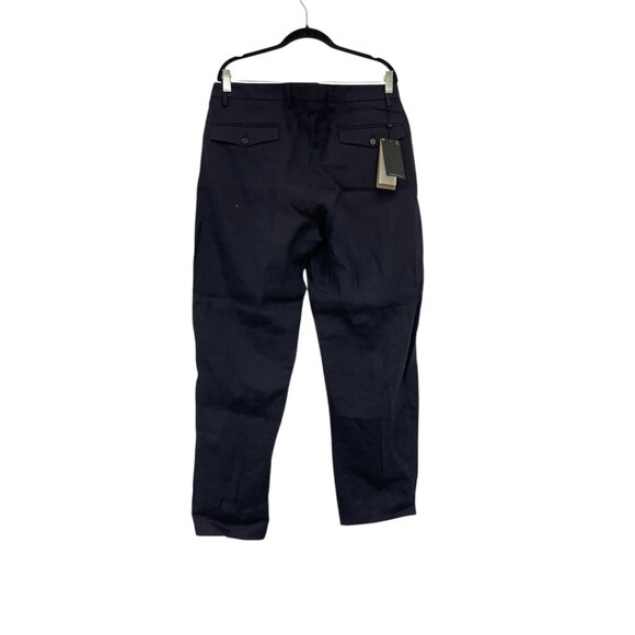 Massimo Dutti Mens Dress Pants EU 42 US 32 Navy Blue Straight Leg 0084/102 NWT - Picture 2 of 16